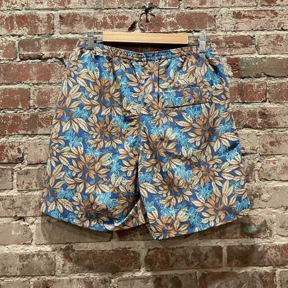 NEW Patagonia Baggies Shorts in Hevea Leaves/Superior‎ Blue Size Medium - Picture 4 of 8